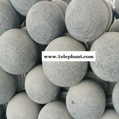 湖北幻彩红石业现货批发芝麻白g603 挡车石球带底座 路障球图5