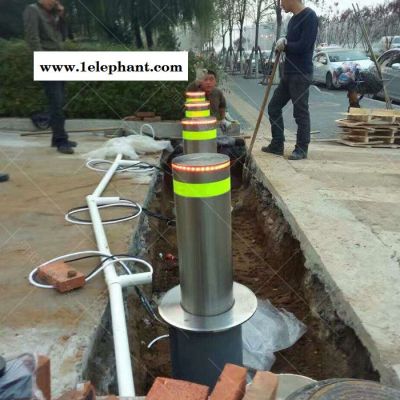 【河北瑞控】半自动升降柱304不锈钢路障步行街政府门口升降柱图4