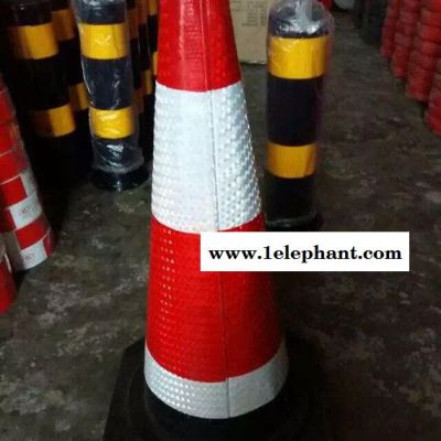橡胶路锥3斤 路障 反光锥 路标 60公分隔离墩 雪糕筒交通路标图3