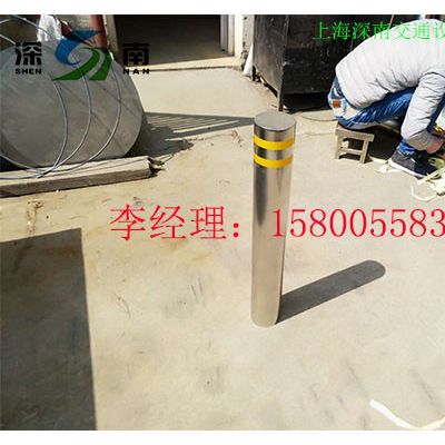 物业出入口分流路桩,应急分流可移动不锈钢路桩,可移动的路障图8