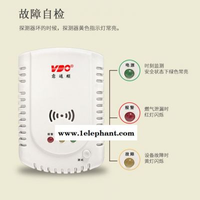 深圳意通顺 可燃气体报警器 带自闭阀家用天然气液化气厨房煤气泄漏探测器