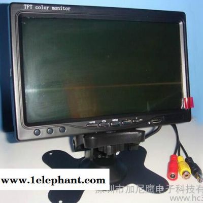 供应加尼鹰7寸显示器 液晶高清安防调试摄像头/1路视频 2路电源 宽电压图2