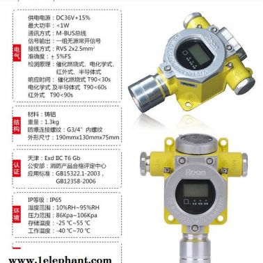 瑞安RBT-6000-ZLGX LCD显示 气体检测控制器 气体检测探测器