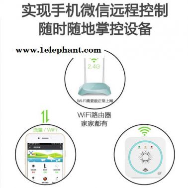 家用燃气报警器-智能微信燃气报警器厂家-紫橙微家ZC-RQ02 Wifi模块手机微信远程接收智能燃气报警探测器