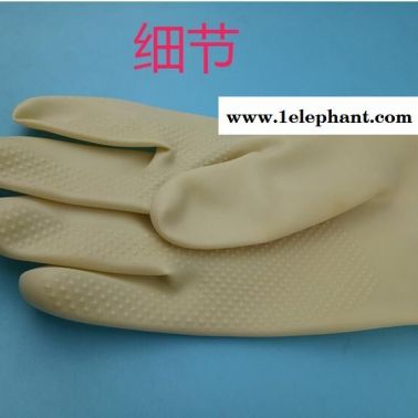 威蝶加厚耐酸碱工业乳胶手套威碟加长电镀化工黑手套喷砂防护手套