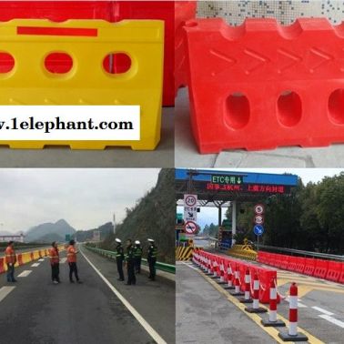 上海金山滚塑水马隔离墩 崇明高速公路水马防撞墩 浦东塑料围栏围档