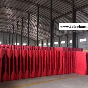 供应深圳市建筑工地常用围栏塑料水马 红色加高PE临时围栏