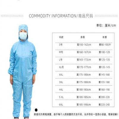 无尘服防静电连体服车间防尘喷漆防护服带帽防静电连体工作服批发图3