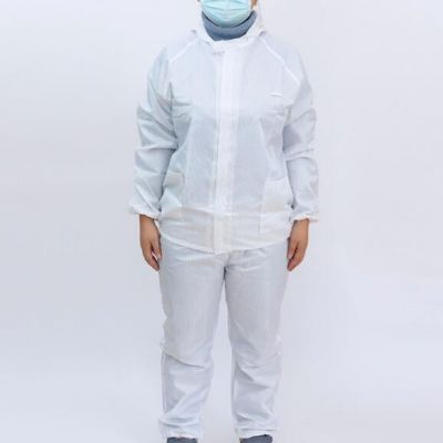 无尘服防静电连体服车间防尘喷漆防护服带帽防静电连体工作服批发图2
