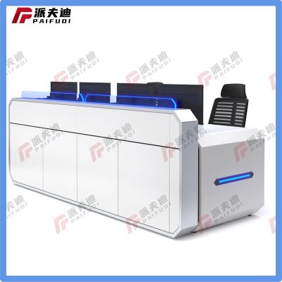 科技感烤漆定制办公工作台监控操作台调度台指挥中心监控调度平台图5
