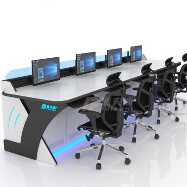 现代科技感控制台监控台指挥中心调度台操作台数据中心安防会议桌