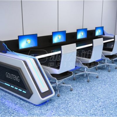 操作台指挥中心控制台监控工作调度桌双联三联平台定制加厚图2