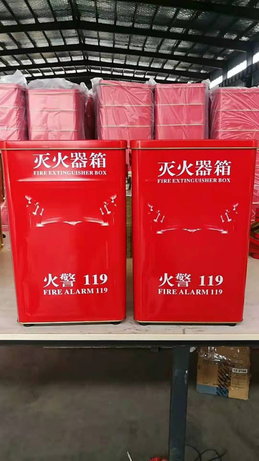 长沙灭火器箱2只装空箱4kg圆形灭火器箱图8