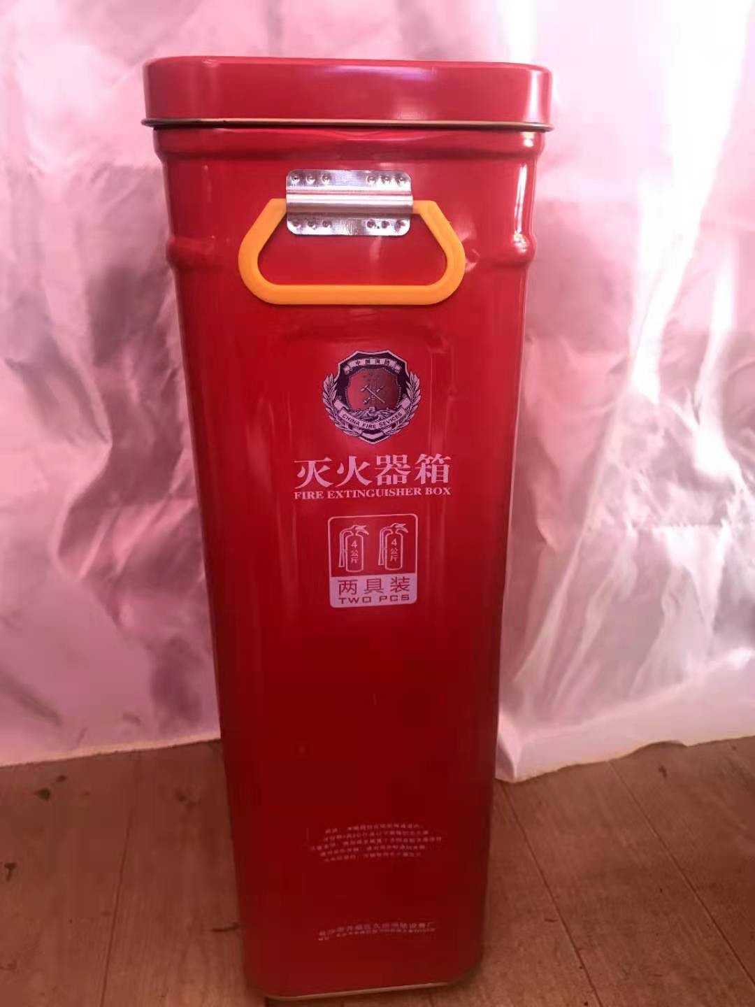 长沙灭火器箱2只装空箱4kg圆形灭火器箱图9