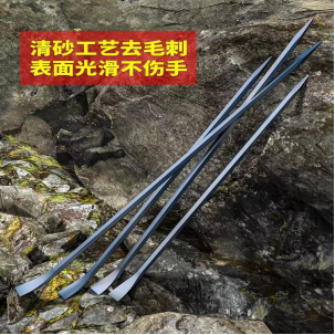 多功能消防专用高硬度撬棍撬杠特种钢扁头扒胎拆木箱起钉器工具图2