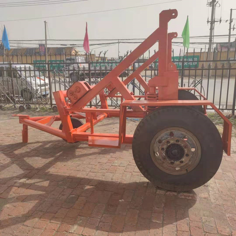 电缆盘放线拖车 加固型5吨10吨电缆放线炮车