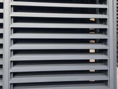 河北金晟源电动百叶窗，金属空调外机罩，金属通风百叶窗