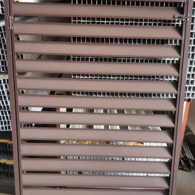 小区通风百叶窗护栏河北沧州任丘生产厂家,装饰铝合金百叶窗