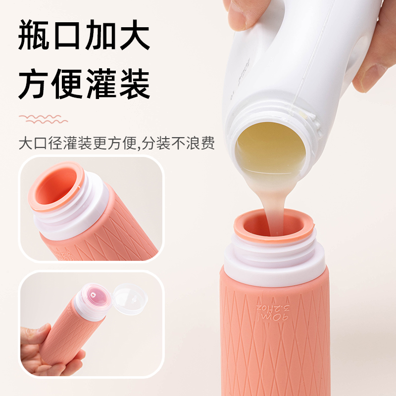乳液瓶 按压式便携大容量空瓶沐浴露化妆品洗手液旅行分装瓶60ml/90ml图2